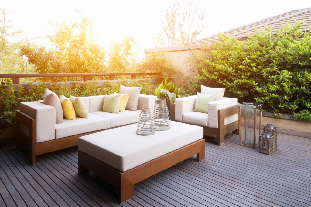 RensMPS can install beautiful patio decking or jetwash clean and re-oil your current decking